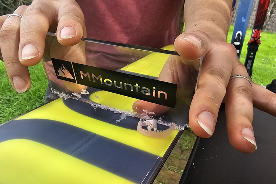 Rasqueta Acrílica 5mm Transparente Raspador Cera Esquí 2