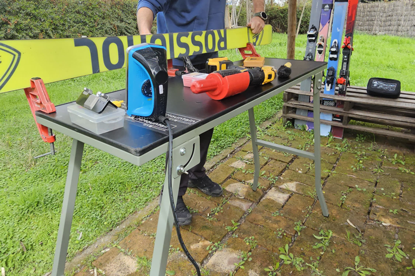 Mesa Ski Tuning Plegable Taller Reparación Esquí Snowboard 4