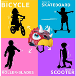 Casco Niños Dinosaurio Bicicleta Patines Scooter Skate