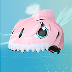 Casco Bicicleta Niños Tiburón Rosa Patines Scooter Skate