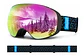 Antiparras Nieve Ski Snowboard Marco Negro Semi Espejada UV400 100% - Miniatura 1