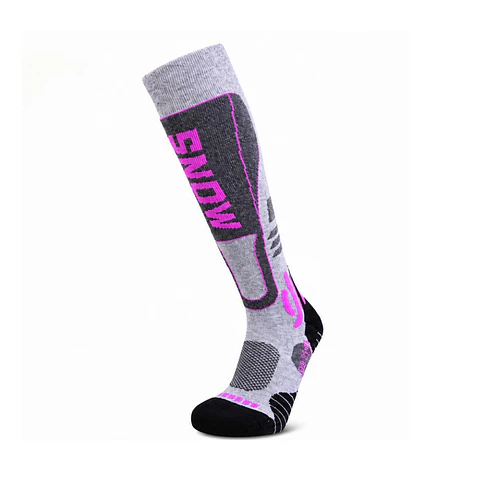 Calcetines Ski Snowboard Lana Merino Mujer Talla M - Morados