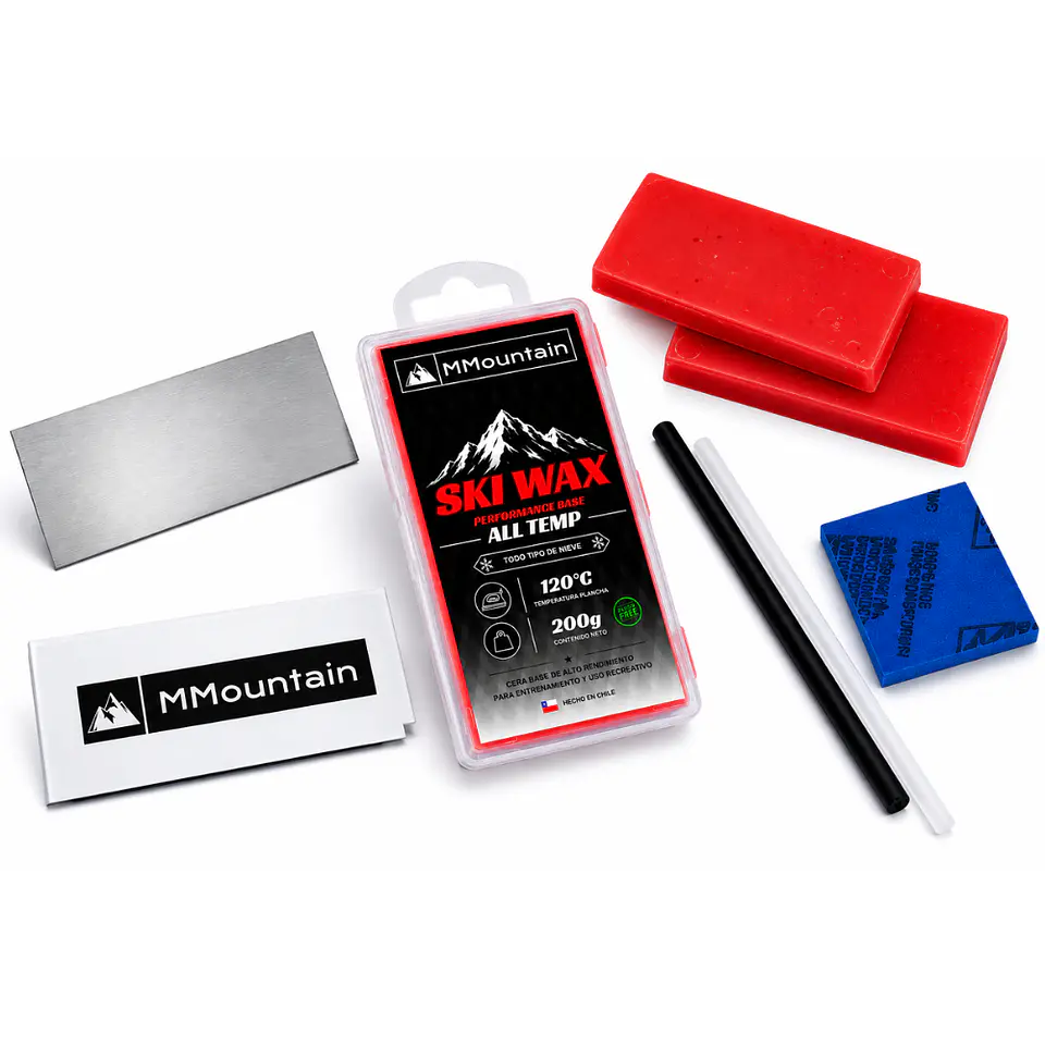Kit Básico Mantención Ski Snowboard Cera Encerado Reparación 200g 1