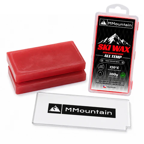 Kit Encerado Cera Ski Snowboard 200g + Rasqueta 4mm