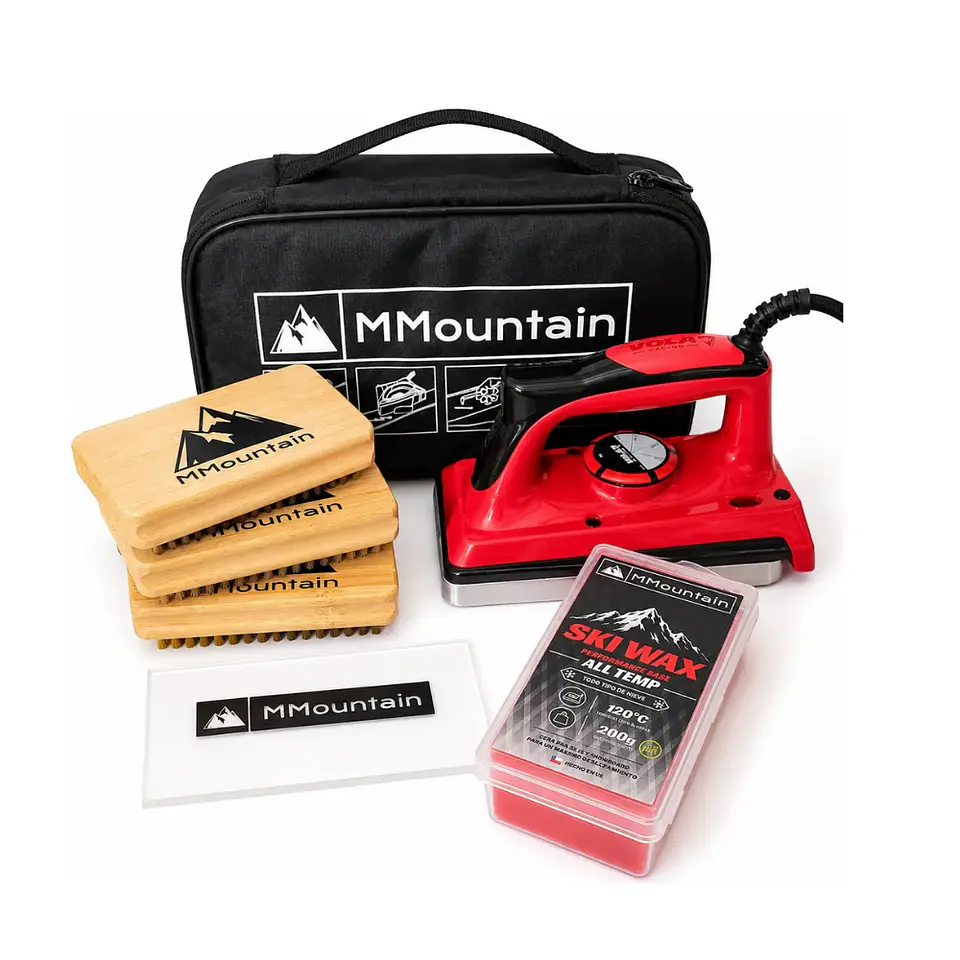Kit Encerado Esquí Ski Snowboard Plancha Cera Cepillos 1