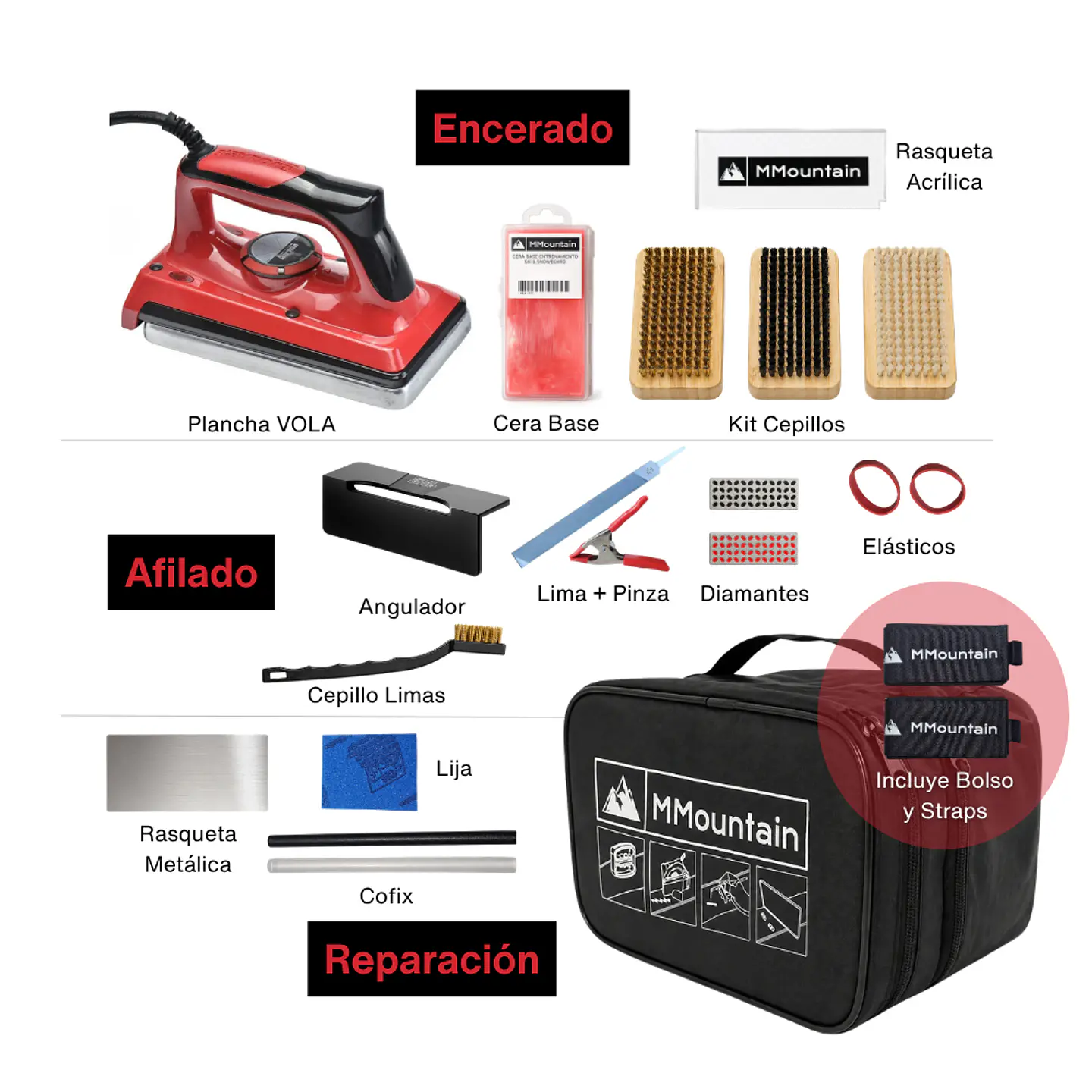 Kit Profesional Mantención Esquí Ski Snowboard 200g Cera Cofix Encerado Afilado 4