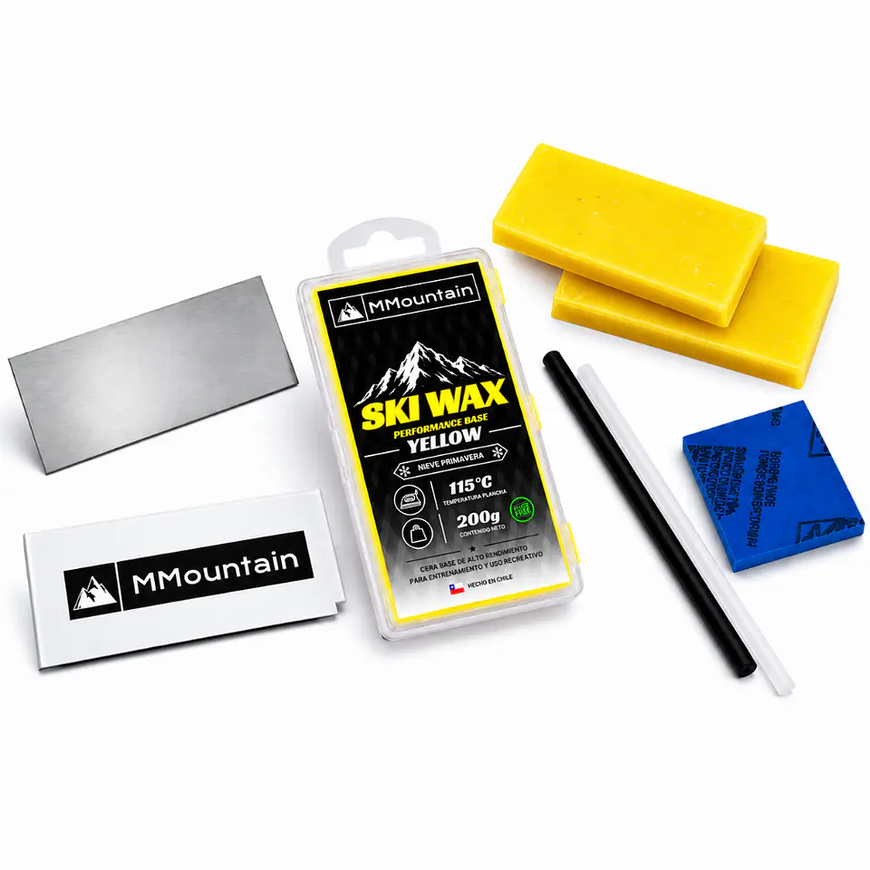 Kit Básico Mantención Ski Snowboard Cera Encerado Reparación 200gr Nieve Primavera 1