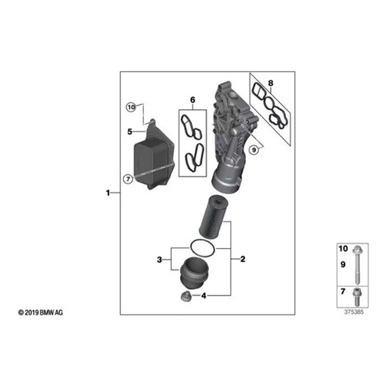 Enfriador De Aceite Porta Filtro Mini Cooper F55 F56 Bmw X1 4