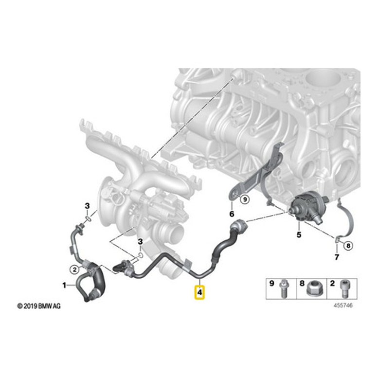 Cañería Retorno Refrigeracion Bmw B48 6