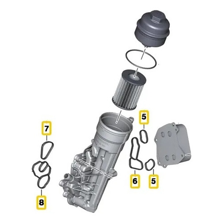 Oring Enfriador Aceite Bmw Serie 1, 3 F20 F21 F30 116i 114i 5