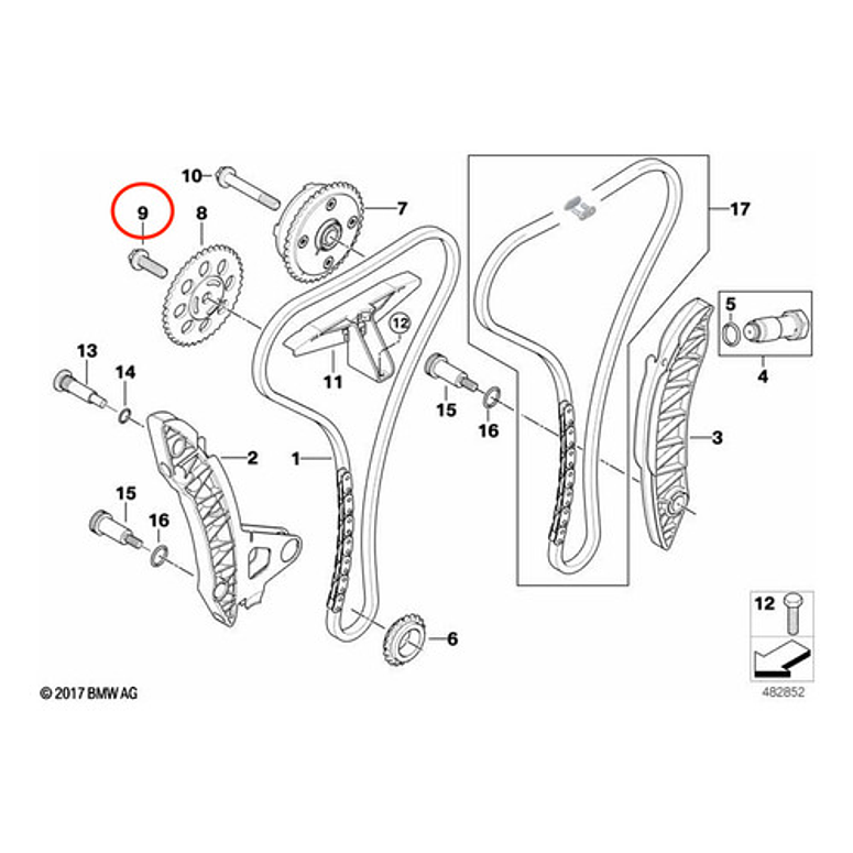 Perno Piñon Eje Leva Mini Cooper 2