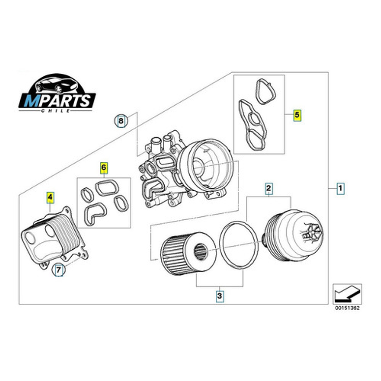 Empaquetadura Enfriador Aceite Mini Cooper S 4