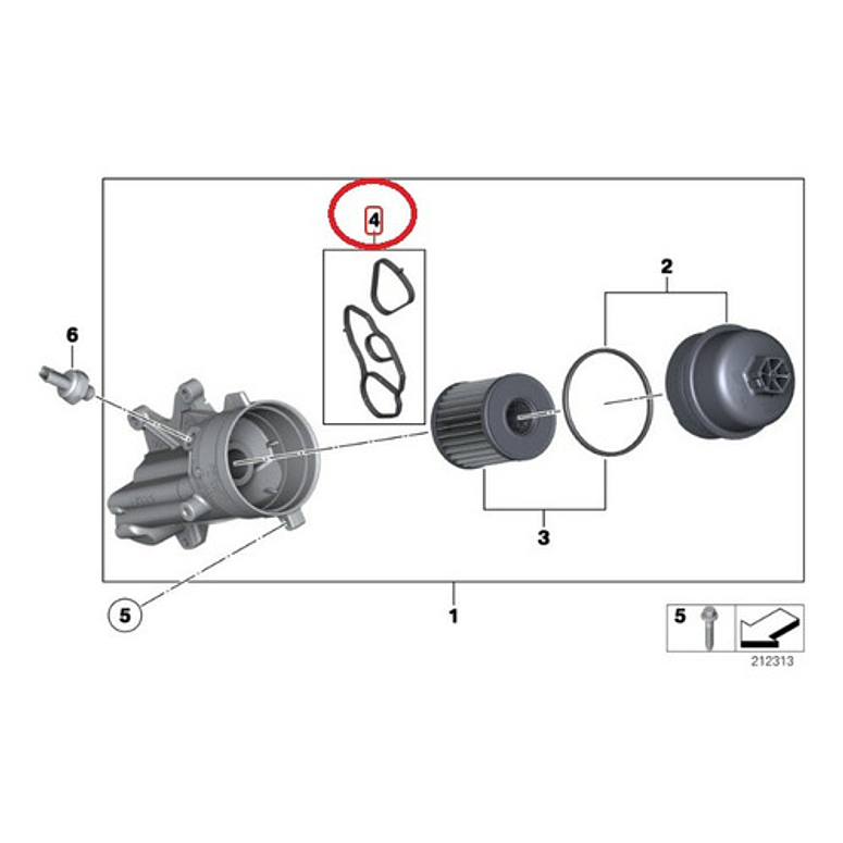 Empaquetadura Oring Porta Filtro Aceite Mini Cooper 4