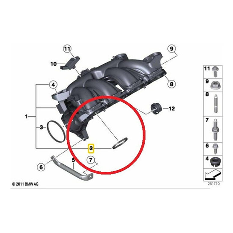Empaques Multiple Admision Bmw 116 120 316 N13 Mini Cooper 3