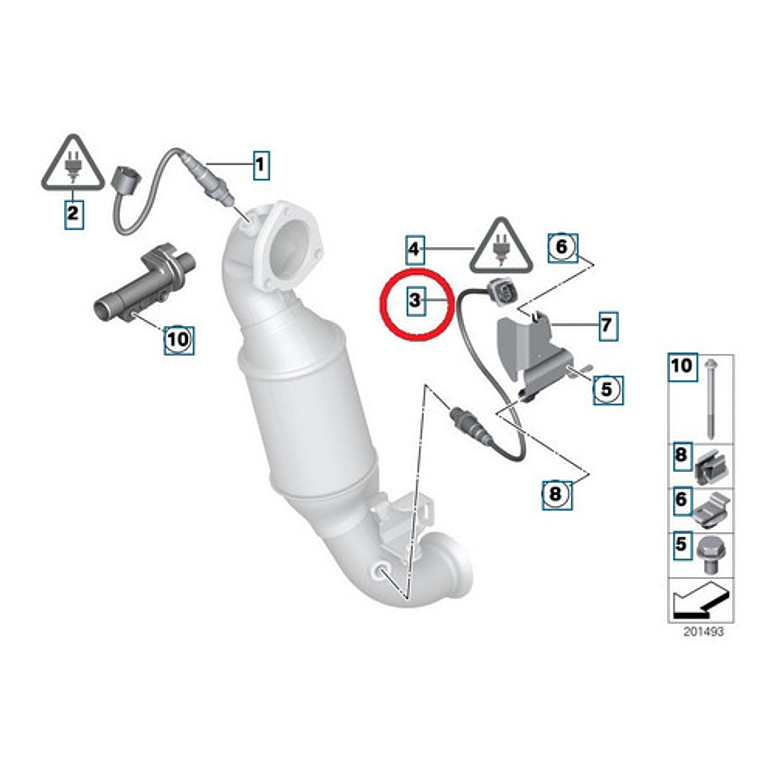 Sensor De Oxigeno Inferior Mini Cooper R55,r56,r57,r58,r59 8