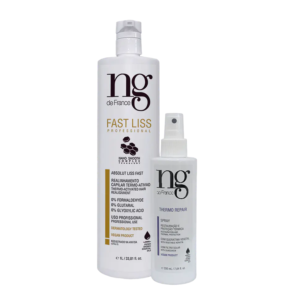 NG de France Fast Liss - Vegan Straightening Hair Combo 1
