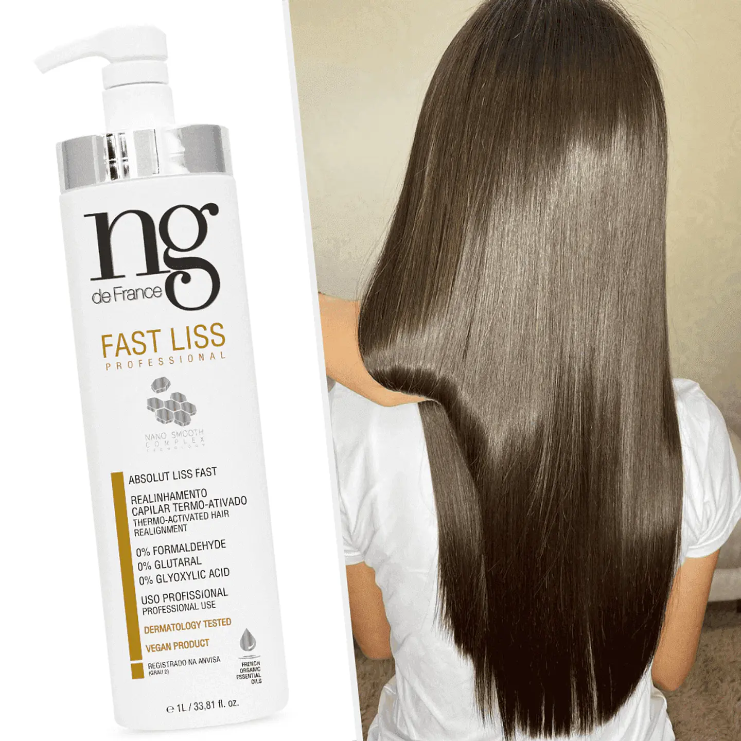NG de France Fast Liss - Vegan Straightening Hair Combo 2