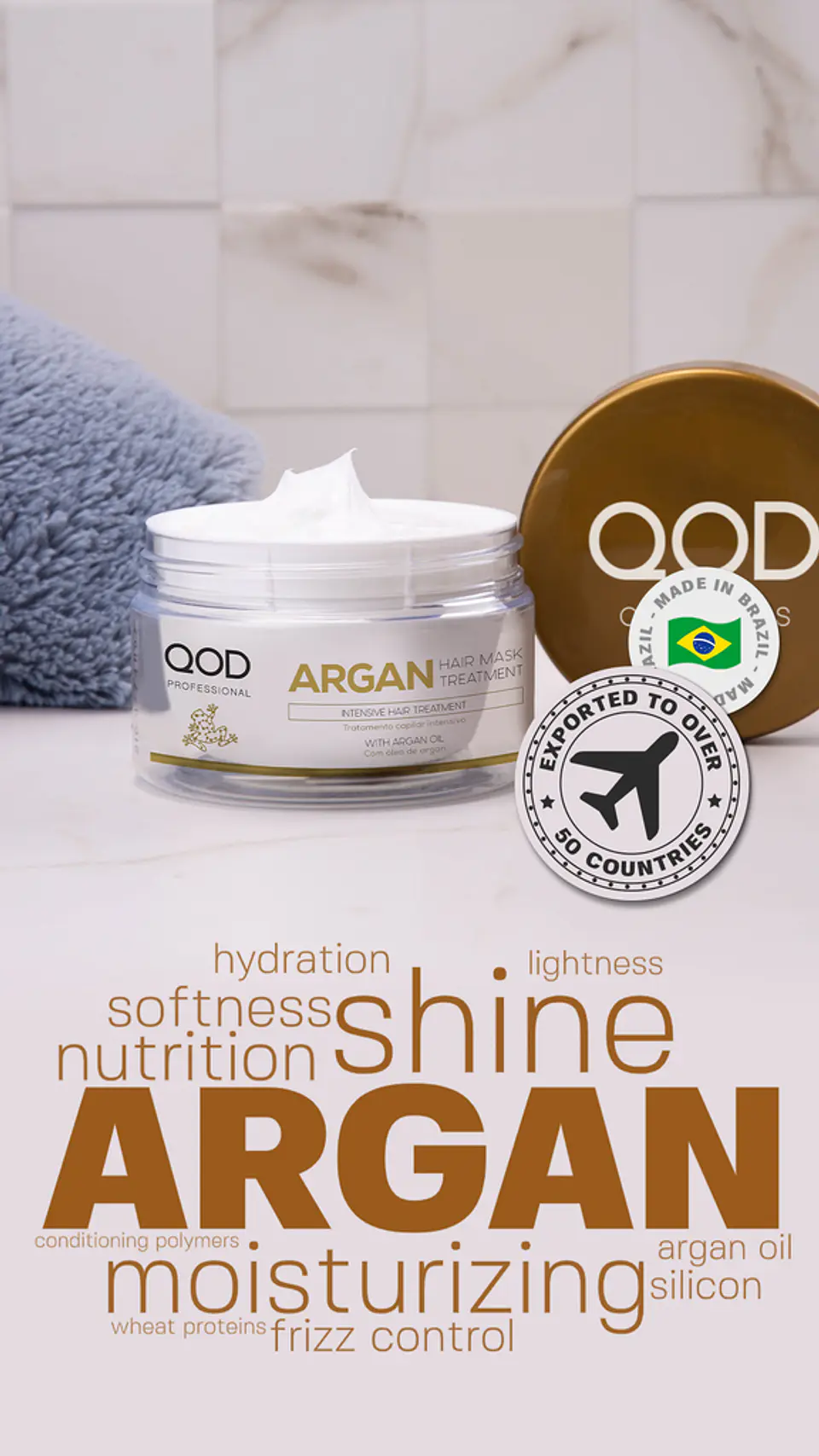 Argan Hair Mask 210g - Intensive Treatment - QOD PRO 2