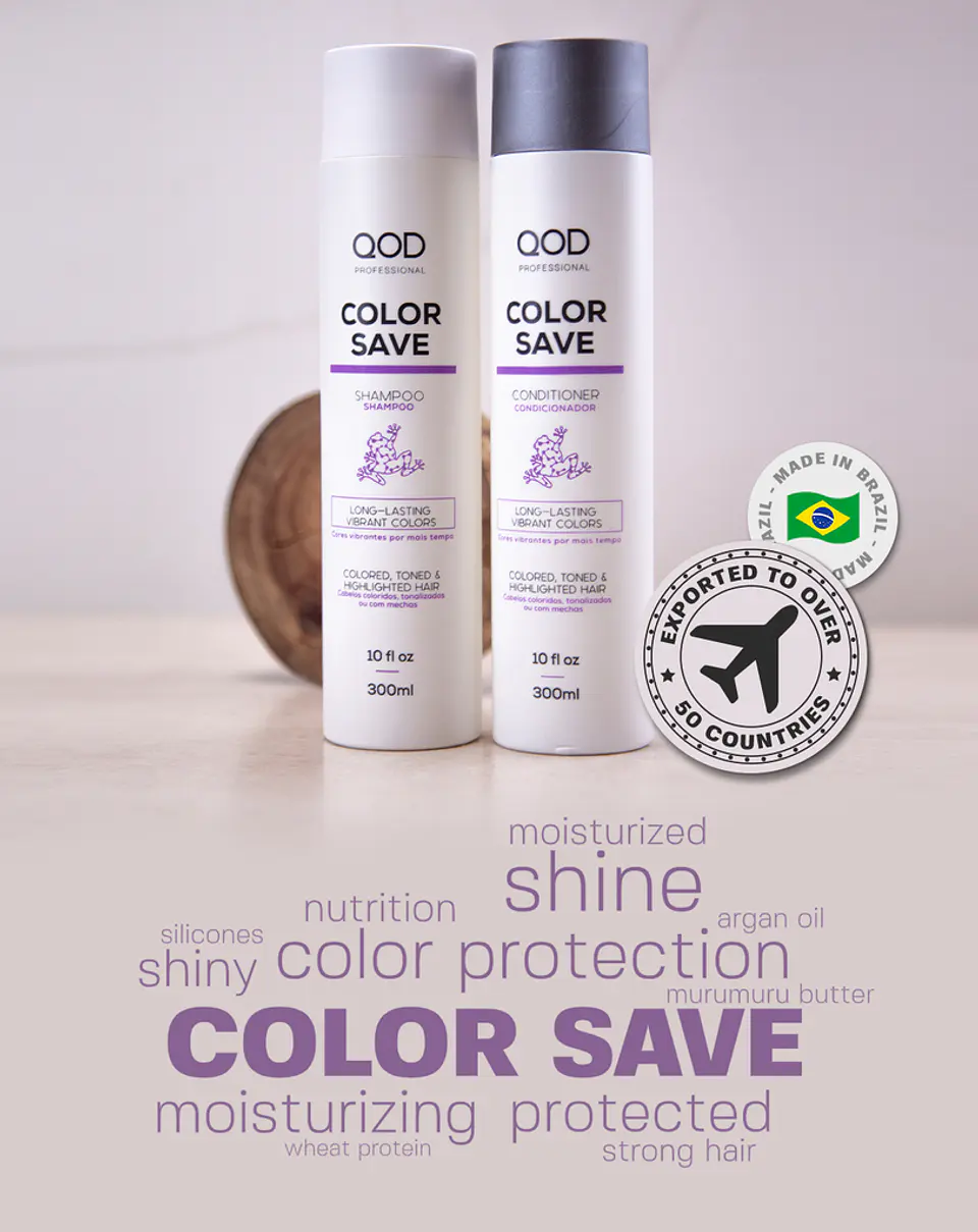 Color Save Set - Shampoo and Conditioner 300ml each - QOD PRO 4