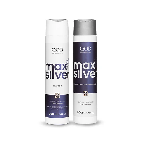 Max Silver Set - Shampoo and Conditioner 300ml each - QOD PRO