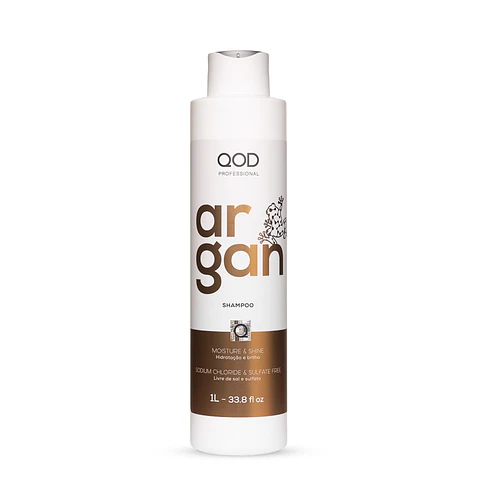 Argan Professional Shampoo 1000ml - Shine and Softness - QOD PRO