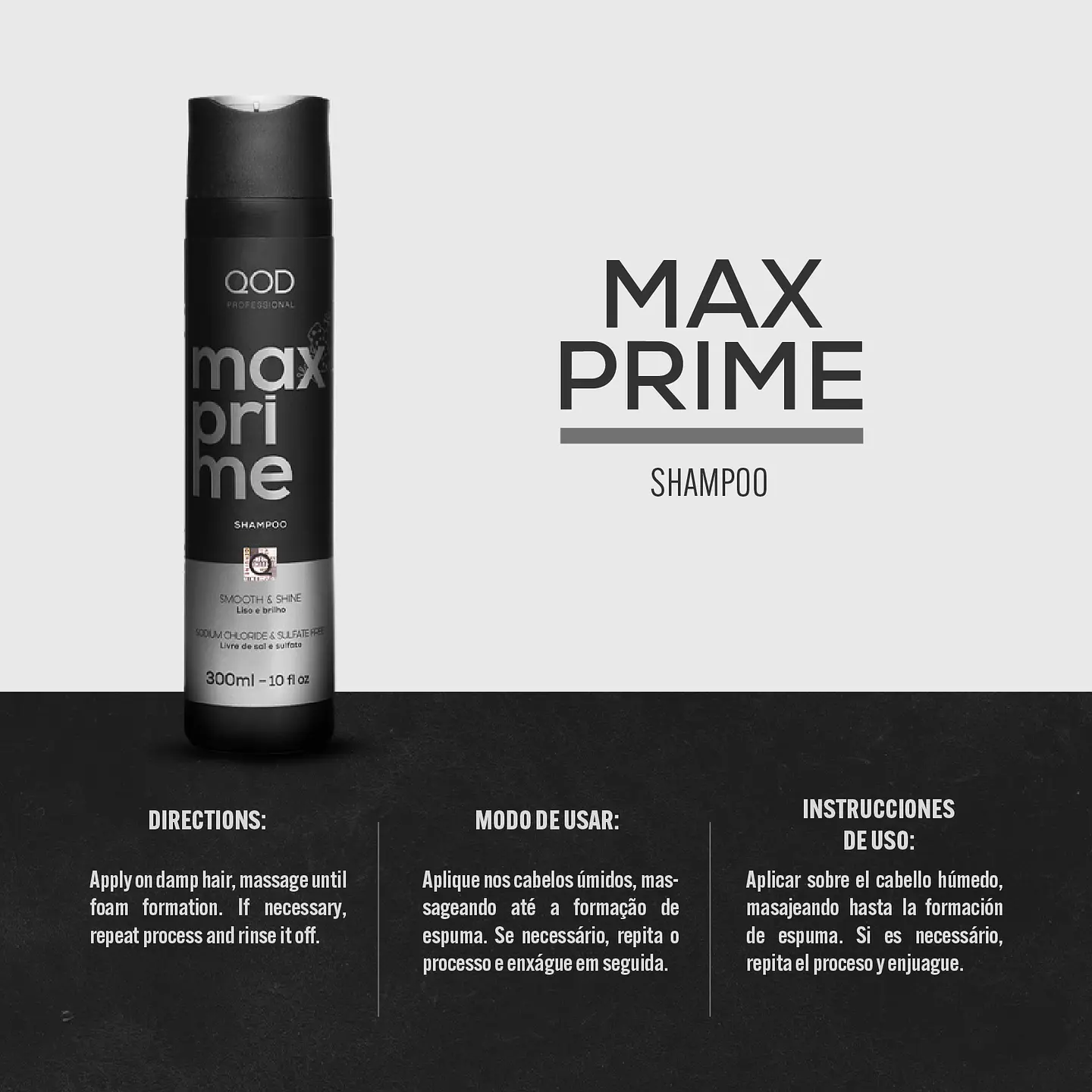 Max Prime After Treatment Shampoo 300ml - QOD Pro 3