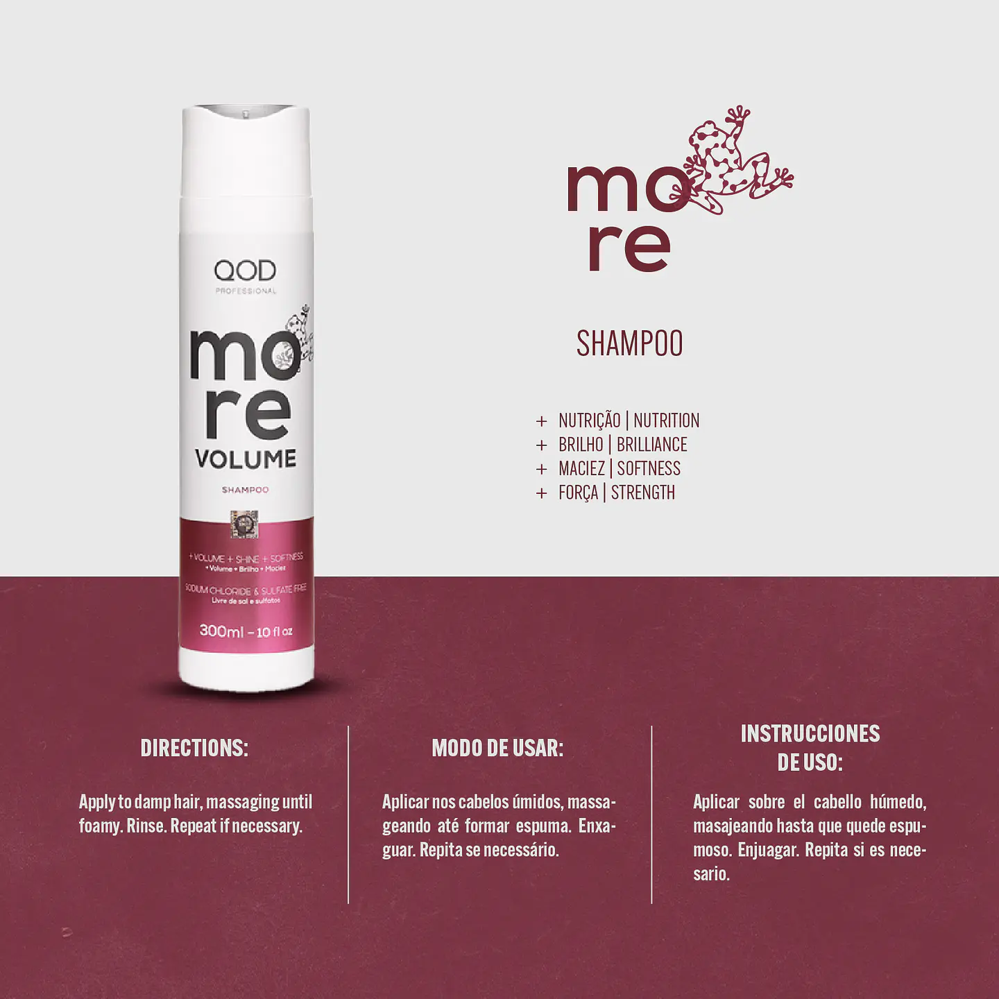 More Volume Shampoo 300ml - QOD PRO 3