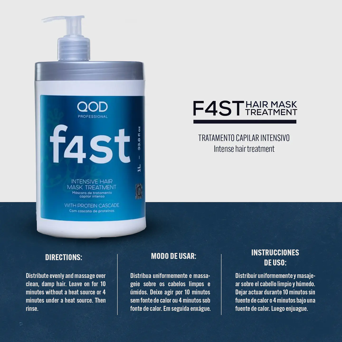 Fast Hair Treatment 1000ml - QOD Pro 3