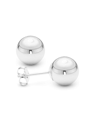 Aritos De Plata 925 Bolitas 8mm