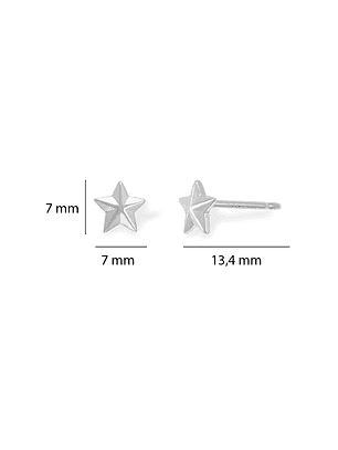 Aritos De Plata 925 Estrella Náutica 