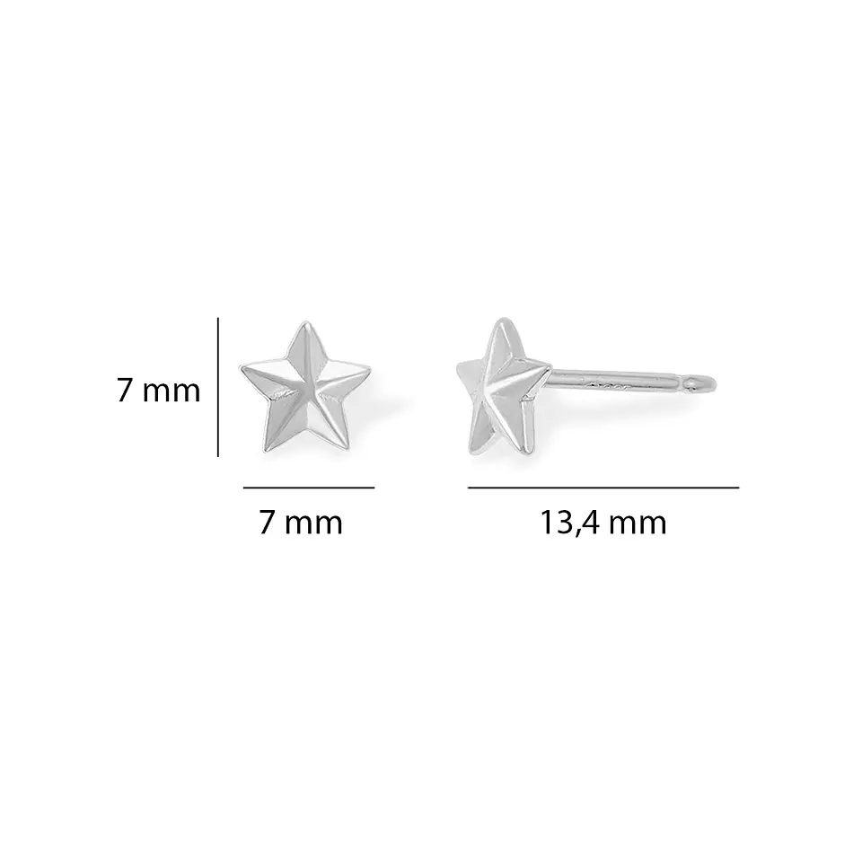 Aritos De Plata 925 Estrella Náutica  2