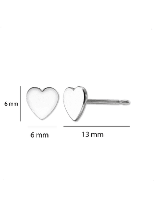 Aritos De Plata 925 Corazón