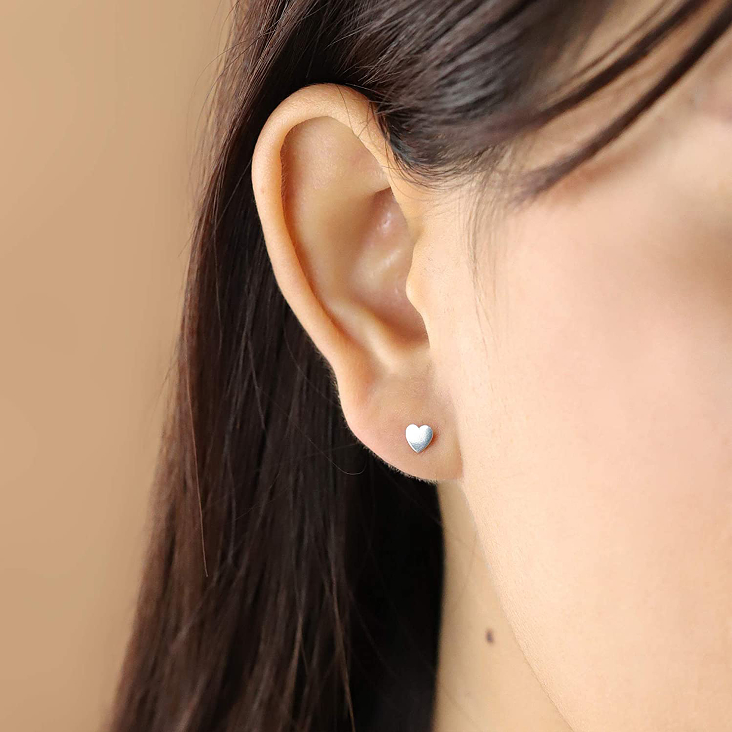 Aritos De Plata 925 Corazón 3