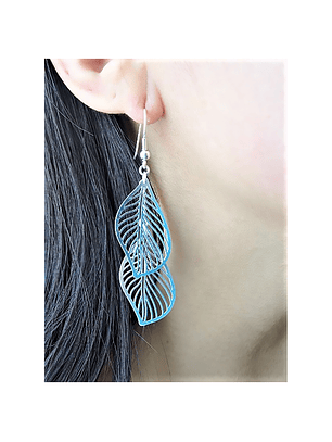 Aros De Plata 925 Hojas Filigrana