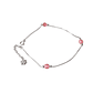 Tobillera De Plata 925 Con Cristal Rosa - Miniatura 1