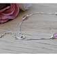 Tobillera De Plata 925 Con Cristal Rosa - Miniatura 3