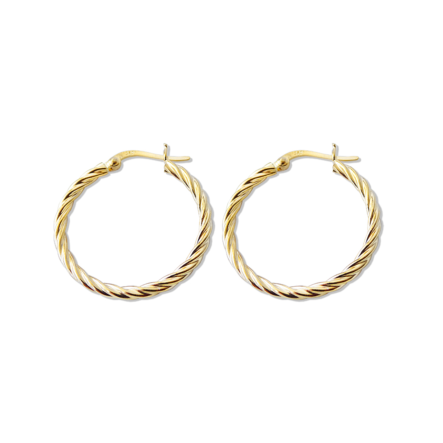 Aros De Plata Con Baño De Oro Argollas Concon 1