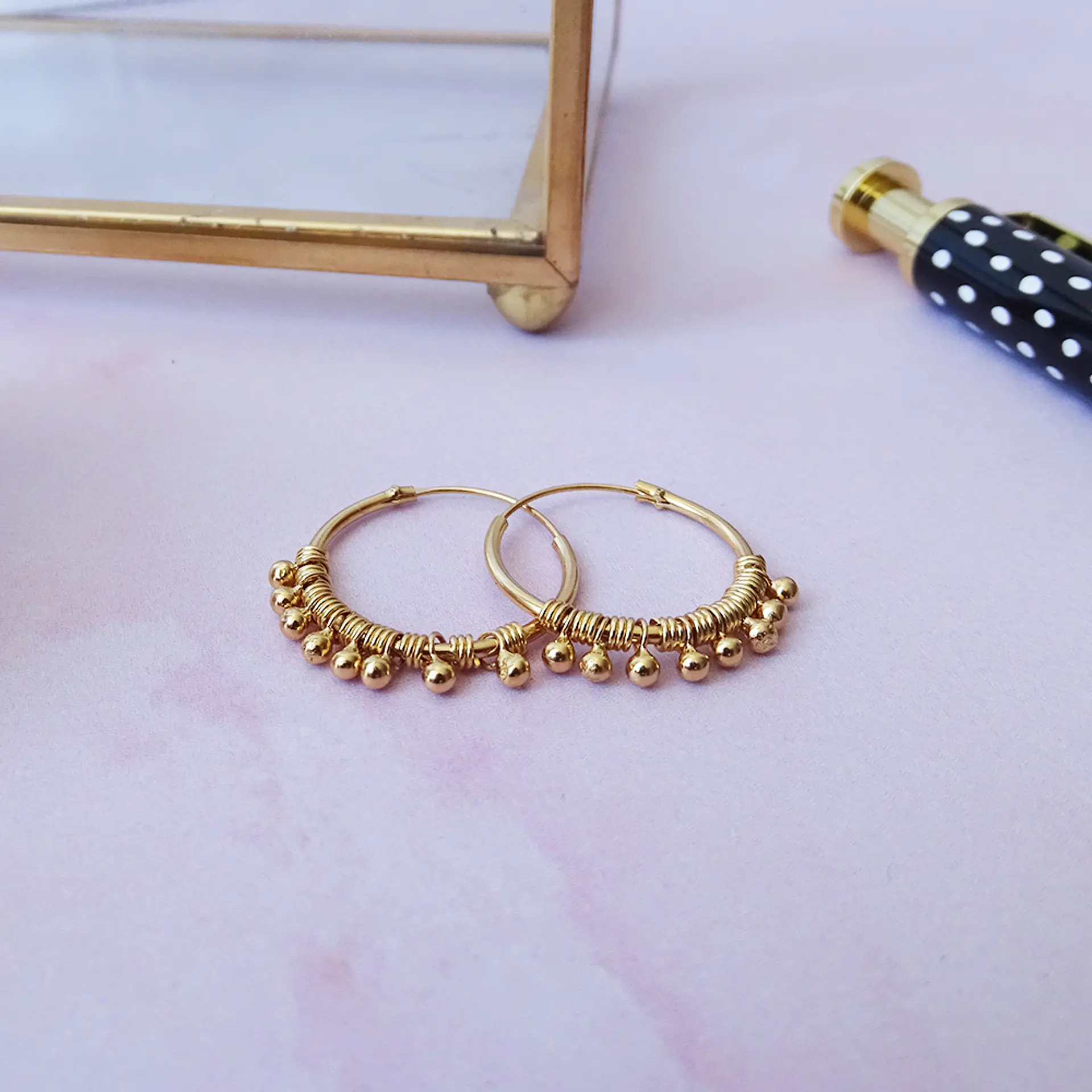 Aros De Plata Con Baño De Oro Argollas Brasil 3