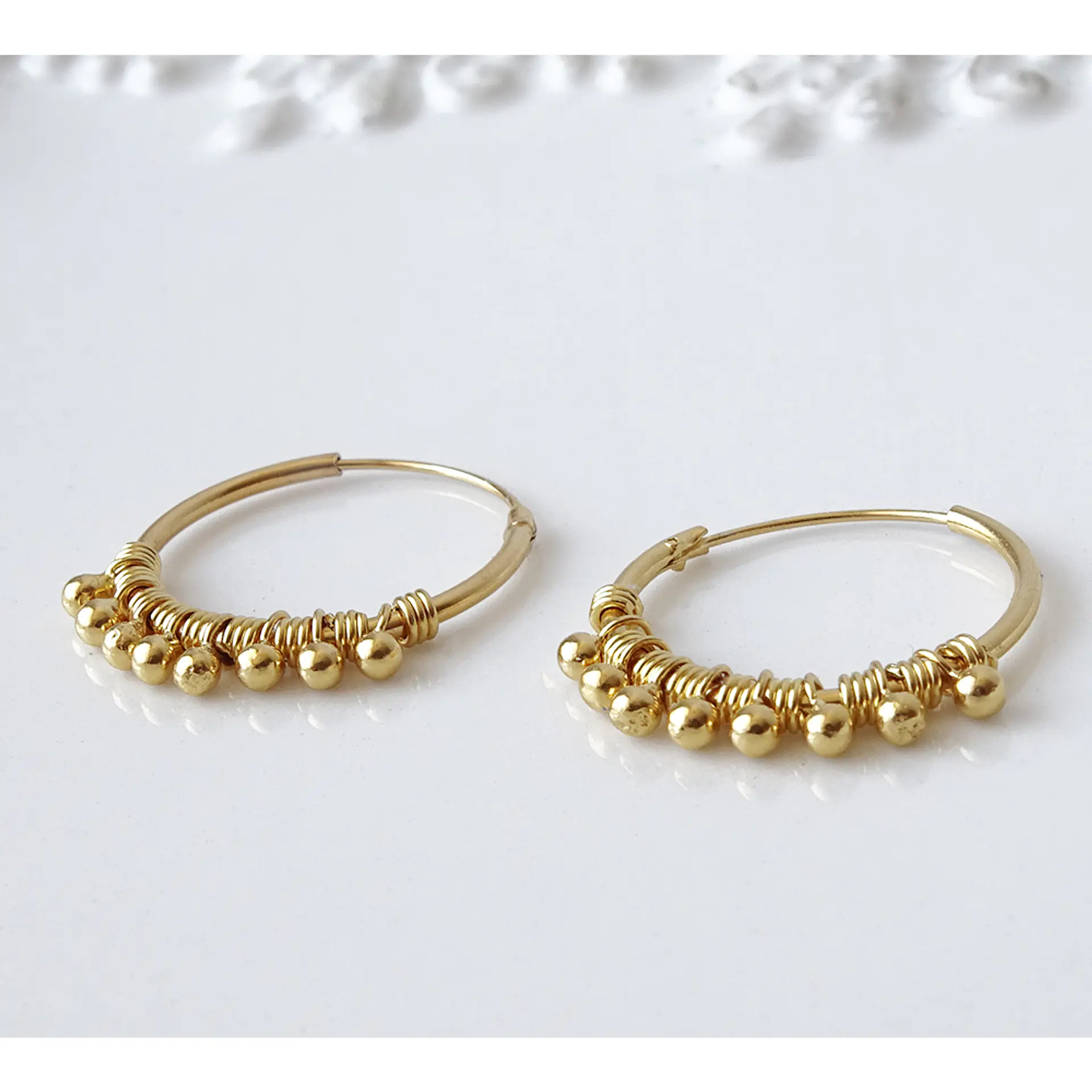Aros De Plata Con Baño De Oro Argollas Brasil 2