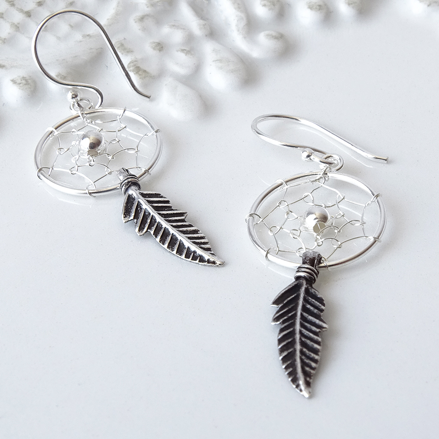 Aros De Plata 925 Atrapasueños 4