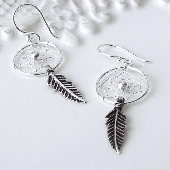 Aros De Plata 925 Atrapasueños 4