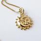 Collar Plata Con Baño De Oro Sol y Luna - Miniatura 3
