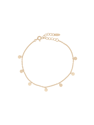 Pulsera De Plata Bañado En Oro Mini Medallas