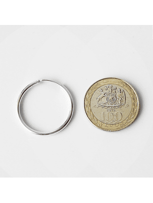 Aros De Plata 925 Argollas 25mm 
