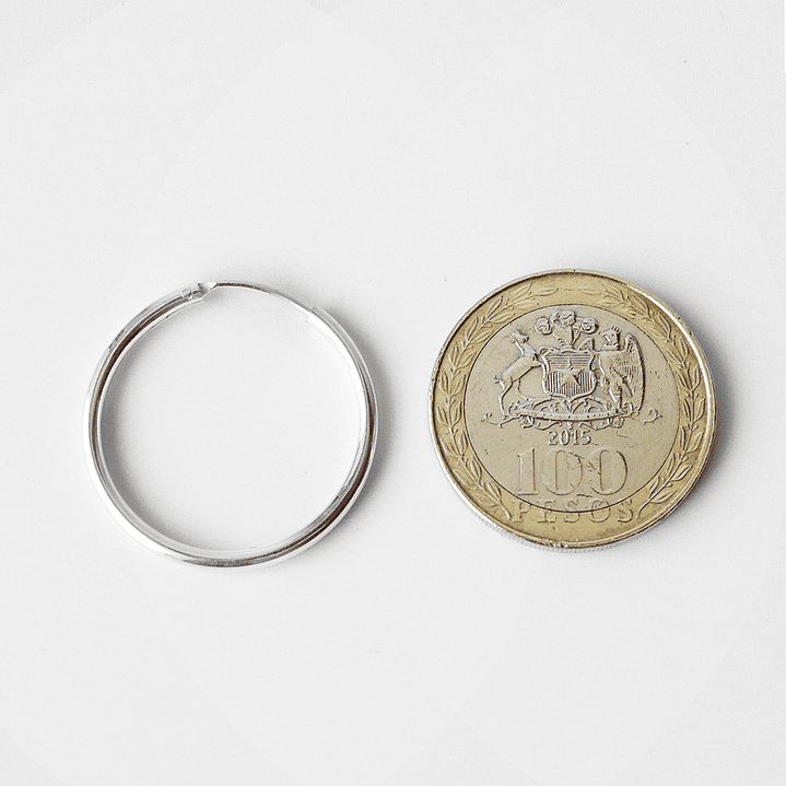 Aros De Plata 925 Argollas 25mm  2