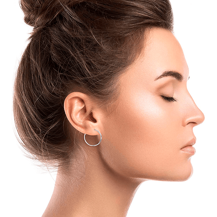 Aros De Plata 925 Argollas 25mm  3