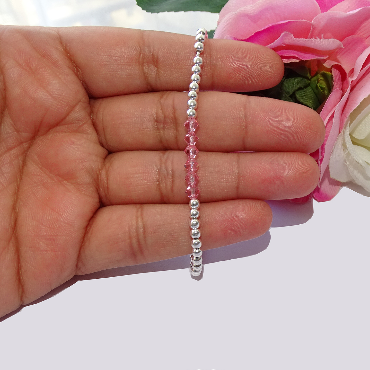 Pulsera Ajustable de Plata 925 con Cristales Swarovski 4