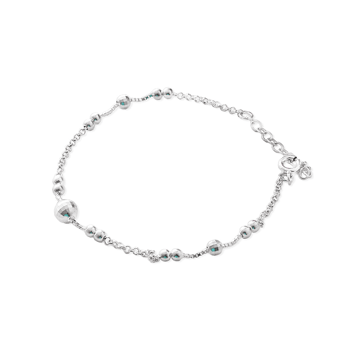 Pulsera De Plata 925 Puntos Plateados 1