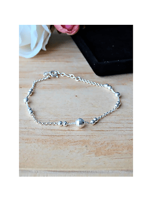Pulsera De Plata 925 Puntos Plateados