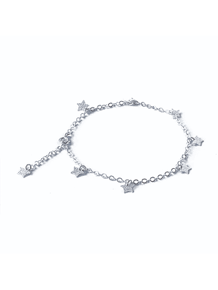 Tobillera De Plata 925 Estrellas